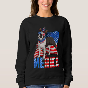 Sudadera Merica Boston Terrier 4 De Julio Estadounidense Fl