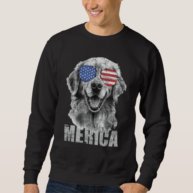 Sudadera Merica - Capturador de Oro con bandera Patriótica  (Anverso)