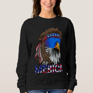 Sudadera Merica Eagle Mullet Bandera Estadounidense Hombres