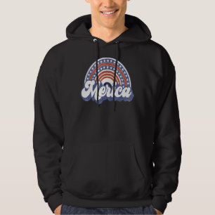 Sudadera Merica Ee.Uu. Rainbow America Retro Hombres Mujere