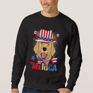 Sudadera Merica Golden Retriever American Flag Gorra 4 De J