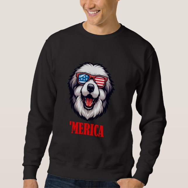 Sudadera Merica, la vieja pastora inglesa, 4 de julio (Anverso)