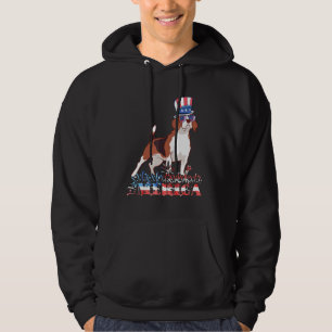 Sudadera Merica Patriótica Beagle Perro Dueño de Bandera Am
