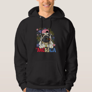 Sudadera Merica Pug Us Bandera Fuegos Artificiales 4 De Jul