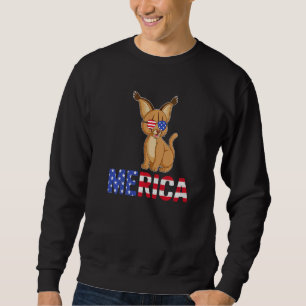 Sudadera Merica Usa Flag Bobcats Gafas de sol Patriótico 4O