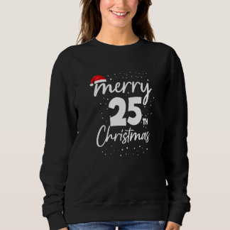 Sudadera Merry 25th Christmas Santa Hat Matching Couple Ann