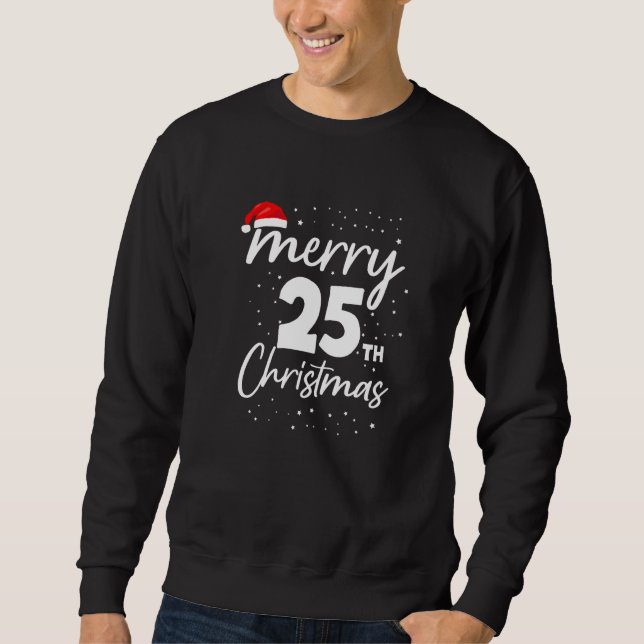 Sudadera Merry 25th Christmas Santa Hat Matching Couple Ann (Anverso)