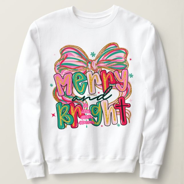 Sudadera Merry and Bright Christmas Sweatshirt (Anverso del diseño)