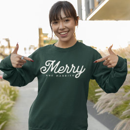 Sudadera Merry and Married Script Custom