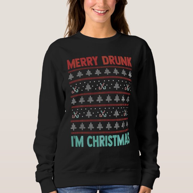 Sudadera Merry Borracho Yo Soy Navidades Sudadizo (Anverso)