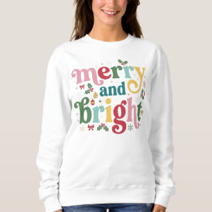 Sudadera Merry & Bright Pastel Navidad Mujer