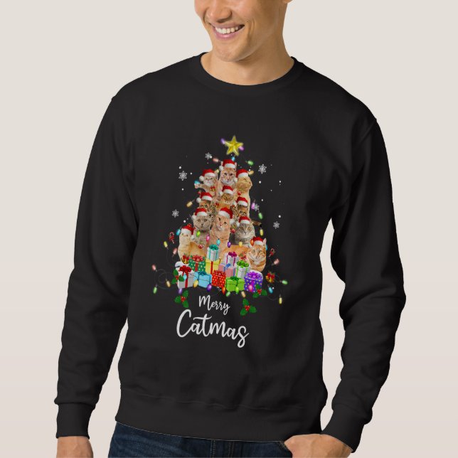 Sudadera Merry Catmas  Cat Mom Cat Dad Christmas Cat 2 (Anverso)
