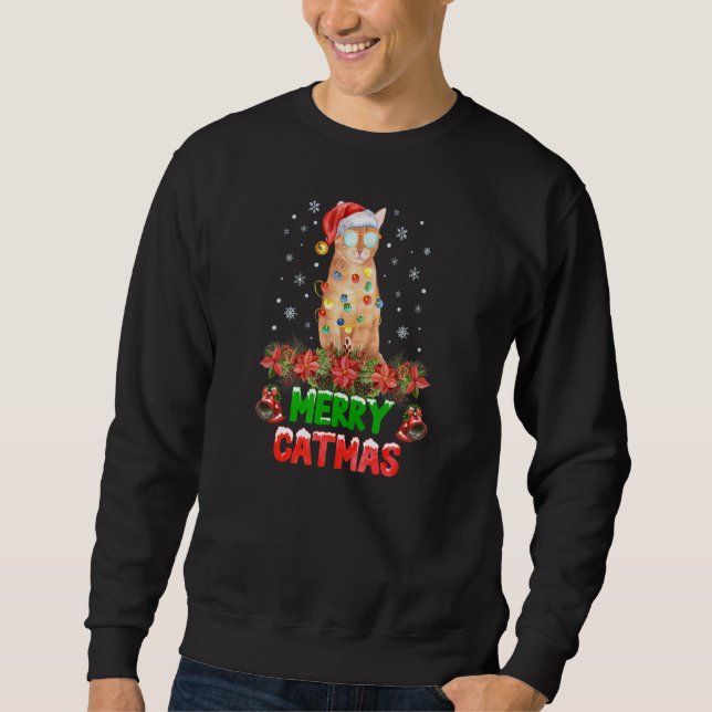 Sudadera Merry Catmas Cool Cat (Anverso)