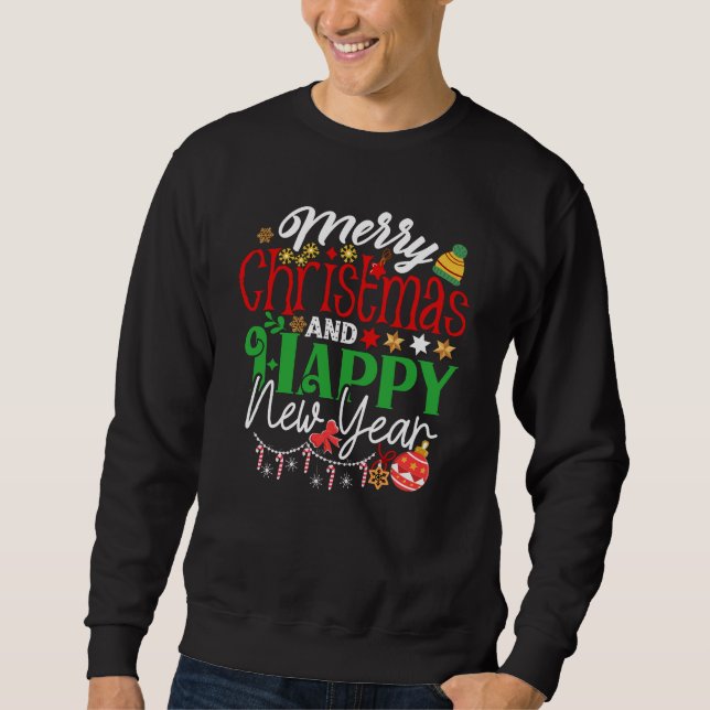Sudadera Merry Christmas And Happy New Year-67342 T-Shirt (Anverso)
