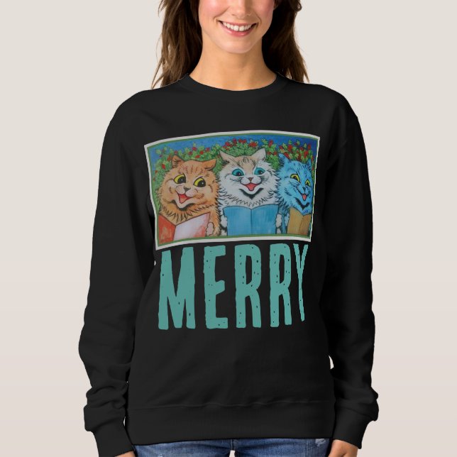 SUDADERA MERRY CHRISTMAS CATS LOUIS WAIN T-SHIRTS (Anverso)