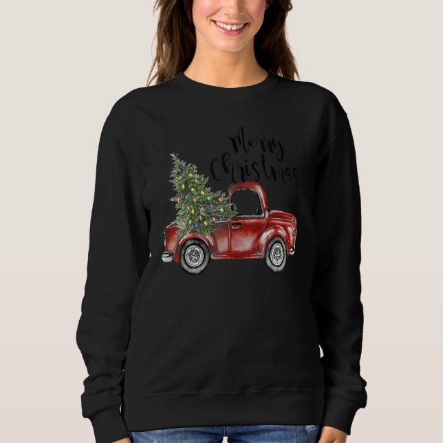 Sudadera Merry Christmas  Christmas Tree On The Truck 1 (Anverso)