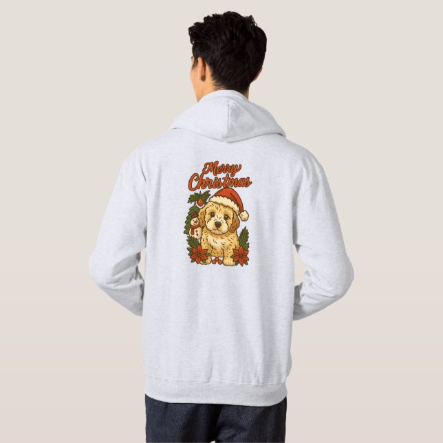 Sudadera Merry Christmas Cockapoo T-Shirt (Reverso completo)