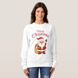Sudadera Merry Christmas Cute Cartoon Santa Claus Simple