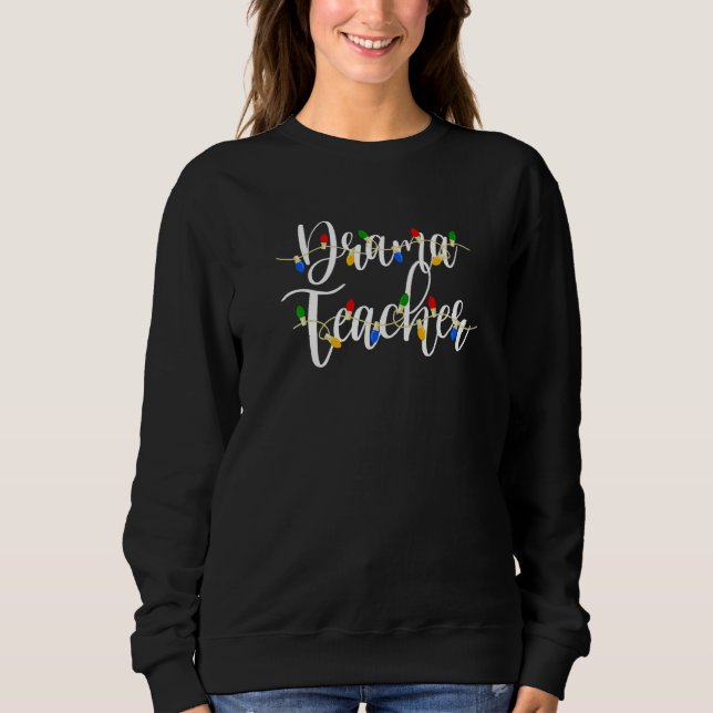 Sudadera Merry Christmas Drama Teacher Christmas Lights Paj (Anverso)