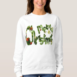 Sudadera Merry Christmas Font Art & Holiday Decorations