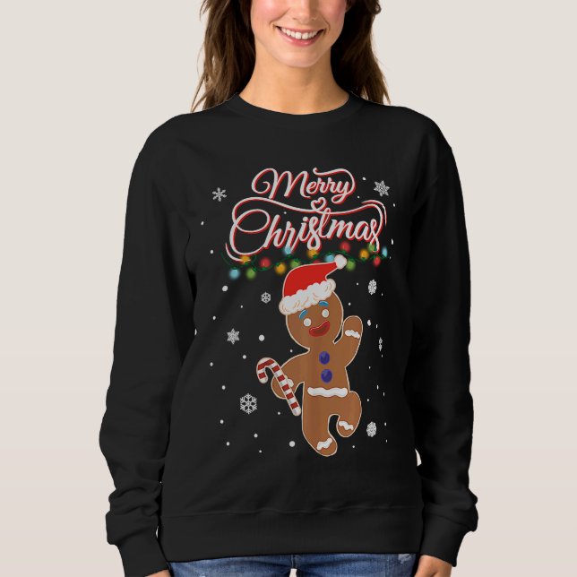 Sudadera Merry Christmas Gingerbread Xmas Christmas Cookie  (Anverso)