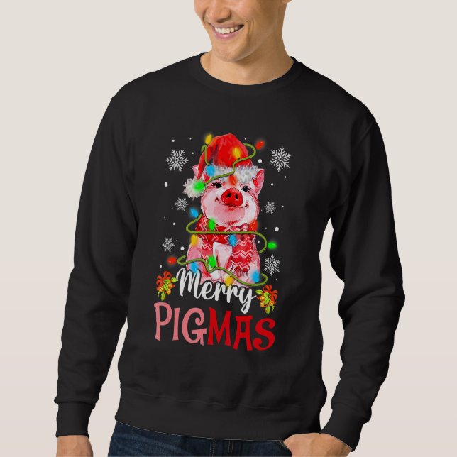 Sudadera Merry Christmas Merry Pigmas Cute Pig  Xmas 2 (Anverso)