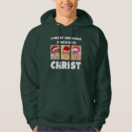 Sudadera MERRY CHRISTMAS MUSHROOMS Comienza Con Cristo