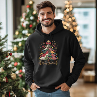 Sudadera Merry Christmas Patchwork Christmas Tree
