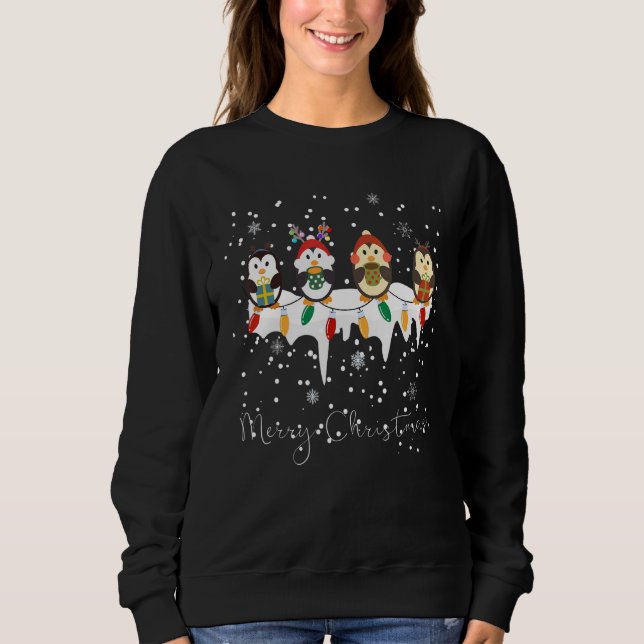 Sudadera Merry Christmas Penguins Xmas Holidays (Anverso)