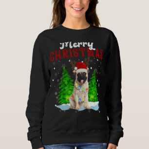 Sudadera Merry Christmas Pug Tree Lights Pug Navidades
