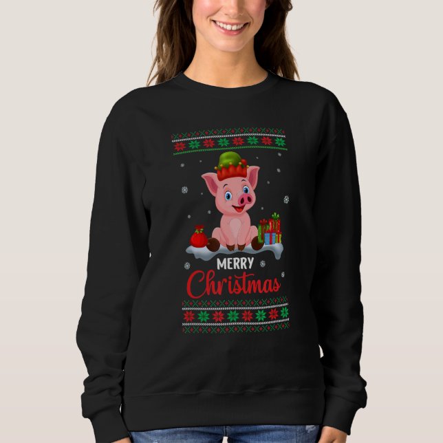 Sudadera Merry Christmas  Quote Santa Family Love (Anverso)
