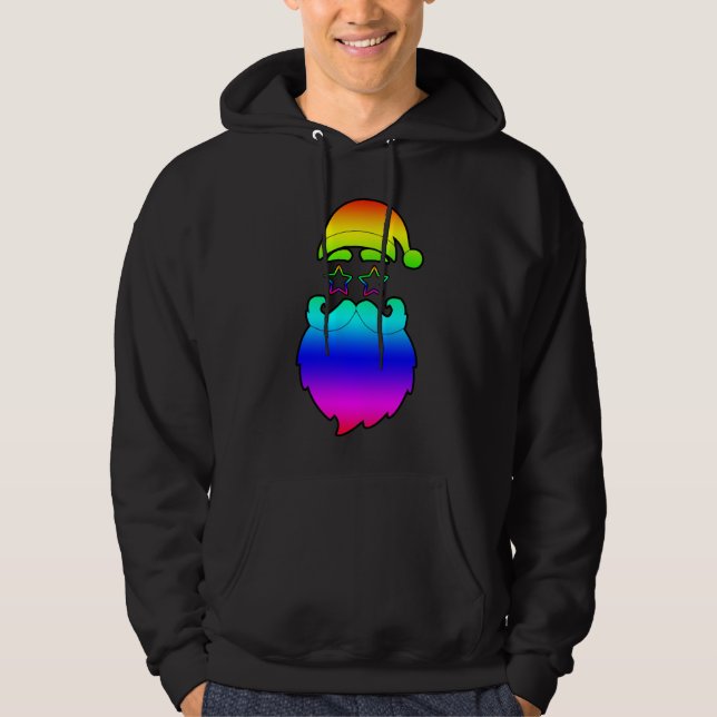 Sudadera Merry Christmas Santa Rainbow (Anverso)