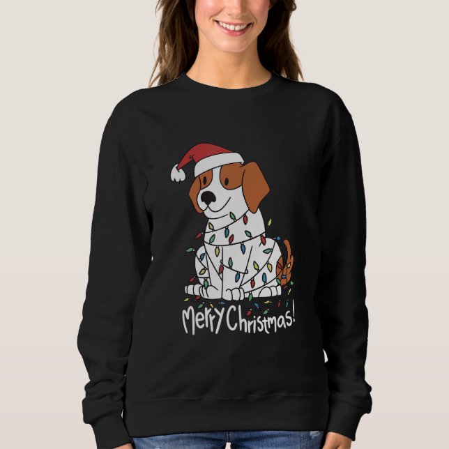 Sudadera Merry Christmas Tree Beagle Dog Dueño Mascota Pupp (Anverso)