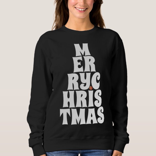 Sudadera Merry Christmas Tree Style para divertirse (Anverso)