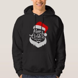 Sudadera Merry Christmas Typography Santa Claus Cap T-Shirt