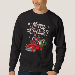 Sudadera Merry Christmas Xmas Tree Red Truck Parrot Santa H