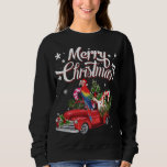 Sudadera Merry Christmas Xmas Tree Red Truck Parrot Santa H<br><div class="desc">Feliz Navidad Navidad Árbol de Navidad Camión Rojo Parrot Santa Hat</div>