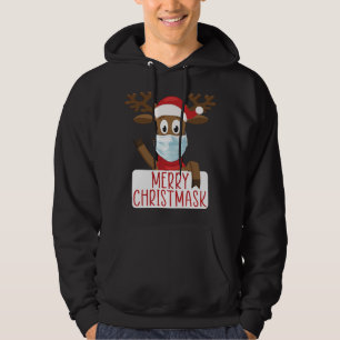 Sudadera Merry Christmask Reindeer Face Mask Funny Christma
