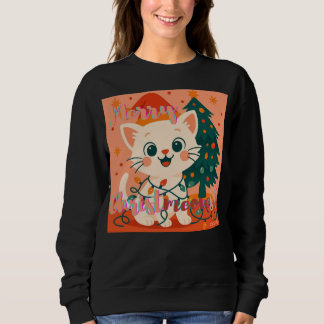 Sudadera Merry Christmeows! Cute & Funny Santa Cat
