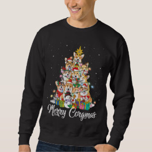 Sudadera Merry Corgmas Corgi Árbol de Navidad Las luces de 