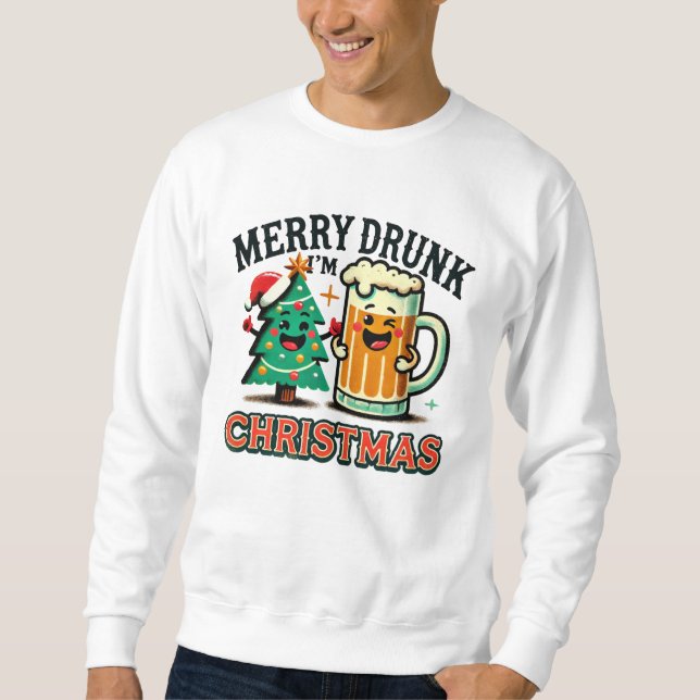 Sudadera Merry Drunk Funny Navidades (Anverso)