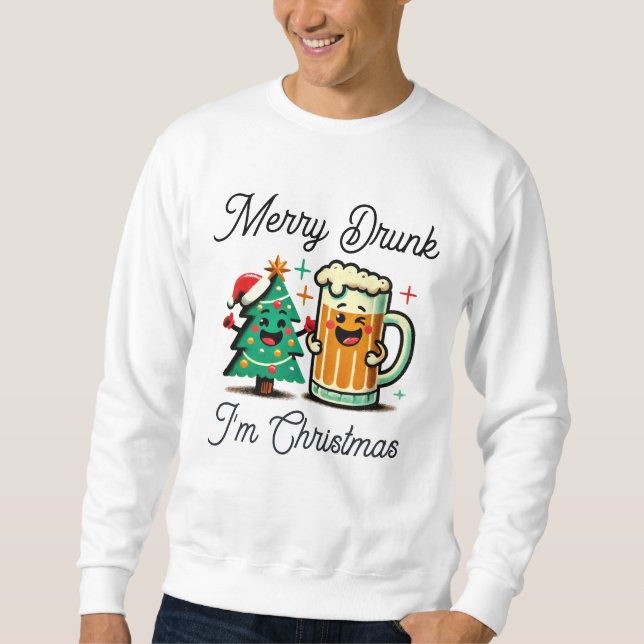 Sudadera Merry Drunk Funny Navidades (Anverso)