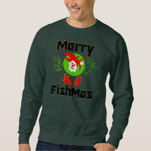 Sudadera ♫ ♥ Merry FishMas Hilarious SantaFish Sweatshirt I