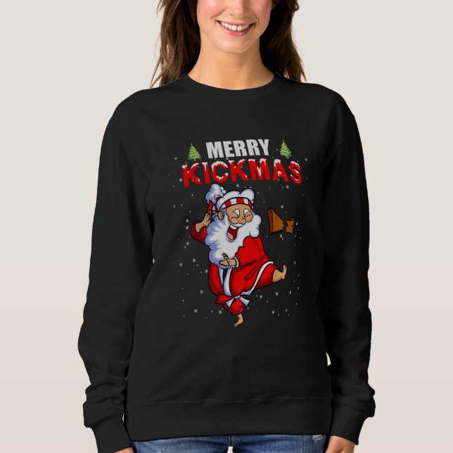 Sudadera Merry Kickmas  Karate Santa Family Matching Pajama (Anverso)