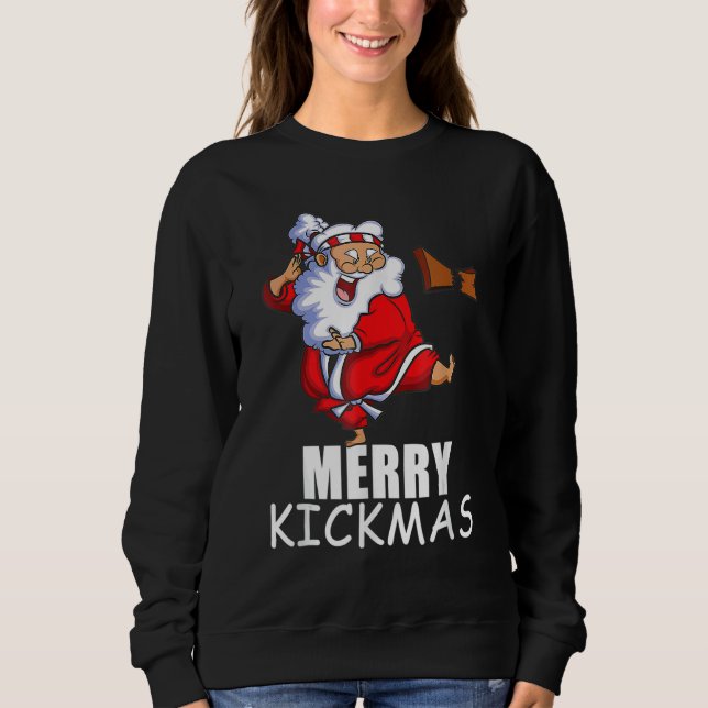 Sudadera Merry Kickmas  Karate Santa Family Matching Pajama (Anverso)