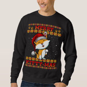 Sudadera Merry Kitty-Mas Cute Kitten Cat Lady Navidad Hol