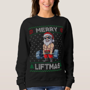 Sudadera Merry Liftmas Santa Weightrising Fitness Gimnasio