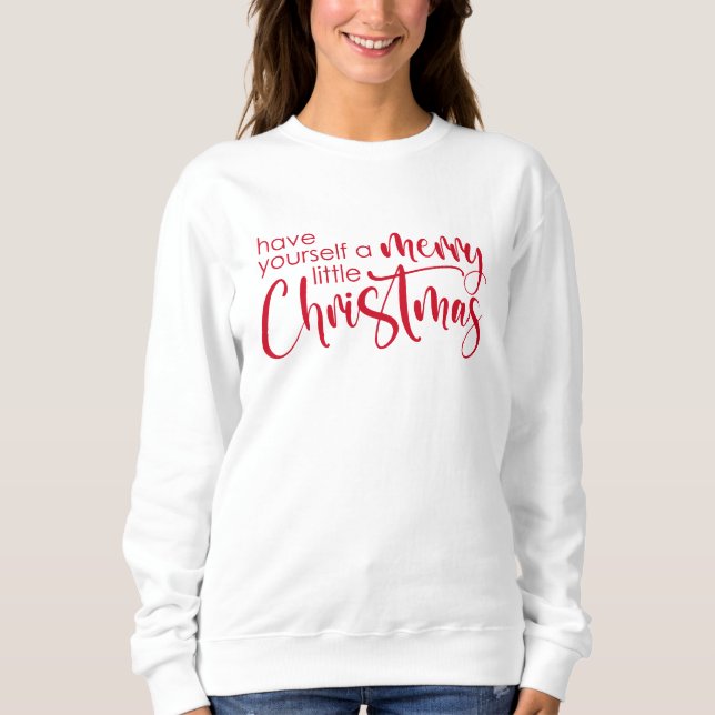 Sudadera Merry Little Navidades Simple Script Typography (Anverso)