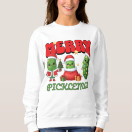 Sudadera Merry Picklemas Funny Christmas Pun Cute Pickle