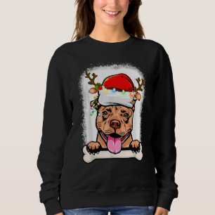 Sudadera Merry Pitmas Pitbull Santa Claus Dog